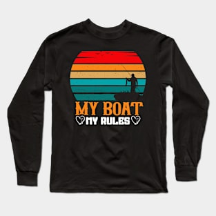 My boat my rules - retro Long Sleeve T-Shirt